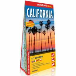 Kalifornia térkép, Kalifornia autós térkép, California autótérkép Expressmap fóliás (ISBN: 9788380469648)