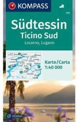 Südtessin (Ticino Süd), Locarno (Lugano) turistatérkép - KOMPASS 111 (ISBN: 9783991210139)