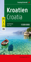 Horvátország autós térkép Freytag & Berndt 1: 500 000 Horvátország térkép (ISBN: 9783707921861)