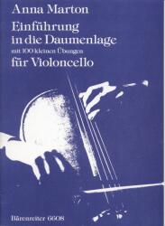 Einführung in die Daumenlage - Marton, Anna (ISBN: 9790006481088)