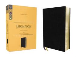 KJV, Thompson Chain-Reference Bible, Large Print, Bonded Leather, Black, Red Letter, Comfort Print (ISBN: 9780310459163)