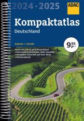 Németország autós atlasz ADAC spirál 1: 250 000 2024/2025 Németország atlasz kompakt Németország térkép (ISBN: 9783826422935)