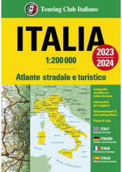 Olaszország autós atlasz Olaszország atlasz, térkép TCI 1: 200e. 2023/24 (2022)