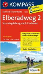 Elba 2. kerékpáros térkép Magdeburg-Cuxhaven - KOMPASS 7002 (2013)