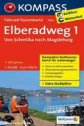 7001. Elberadweg 1, von Schmilka nach Magdeburg kerékpáros térkép 1: 50 000 Fahrradtourenkarte (2013)