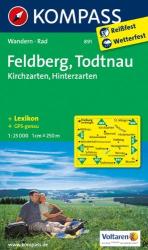 891. Feldberg, Todtnau, 1: 25 000 turista térkép Kompass (2013)