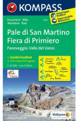 Pale di San Martino - Fiera di Primiero turistatérkép - KOMPASS 622 (2013)