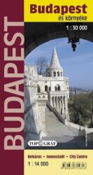 BUDAPEST ÉS KÖRNYÉKE 1 : 30 000 - BELVÁROS 1 : 14 000 - LÍRA TÉRKÉP - (ISBN: 9789639714816)