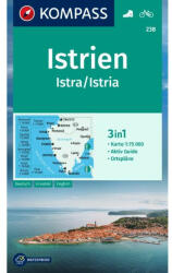 Isztria turistatérkép - KOMPASS 238 (ISBN: 9783990449547)
