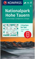 Hohe Tauern Nemzeti Park turistatérkép - 3 részes KOMPASS 50 (ISBN: 9783991214700)