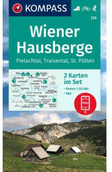 210. Wiener Hausberge turista térkép Kompass 1: 50 000 (ISBN: 9783991213925)