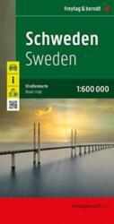 Svédország autótérkép - Freytag 2023 (ISBN: 9783707921687)