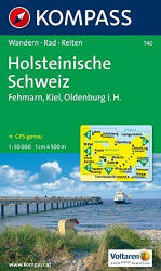 740. Holsteinische Schweiz turista térkép, Fehmarn, Kiel, Oldenburg i. H. Kompass (ISBN: 9783991217114)