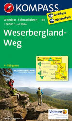 819. WeserberglandWeg turista térkép Kompass (ISBN: 9783991217107)