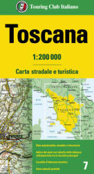 Toscana - Toszkána régiótérkép 1: 200 000 - TCI (ISBN: 9788836579747)