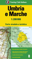 Umbria autós térkép Umbria térkép TCI 1: 200 000 (ISBN: 9788836579754)