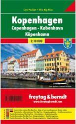 Koppenhága térkép, Koppenhága várostérkép Freytag & Berndt 1: 10 000 (ISBN: 9783707914221)