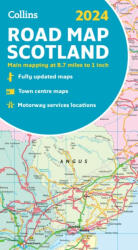 Skócia térkép Collins 1: 550 000 Scotland térkép 2023 (ISBN: 9780008607104)