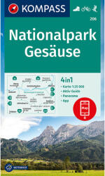 206. Nationalpark Gesäuse térkép, 1: 25 000 Gesäuse Nemzeti Park turista térkép Kompass (ISBN: 9783991213833)
