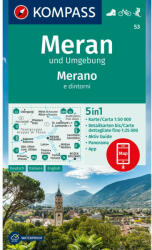 Merano és környéke turistatérkép - KOMPASS 53 (ISBN: 9783991217473)