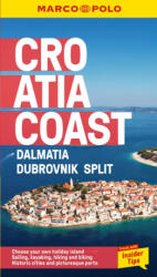 Horvátország tengerpart útikönyv Croatia Coast Marco Polo Pocket Travel Guide - with pull out map : Dalmatia, Dubrovnik and Split - angol (ISBN: 9781914515422)
