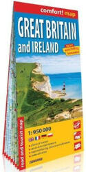 Nagy-Britannia térkép, Nagy-Britannia autós térkép, Nagy-Britannia autótérkép és Írország térkép Expressmap fóliás 1: 950e (ISBN: 9788381907859)