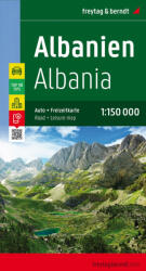 Albánia térkép , Albánia autós térkép 1: 150 000 Freytag Top 10 (ISBN: 9783707922202)