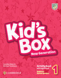 Kid's Box New Generation Level 1 Activity Book with Home Booklet and Digital Pack English for Spanish Speakers - Caroline Nixon, Michael Tomlinson (ISBN: 9788413224398)