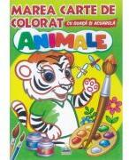 Animale - Marea carte de colorat cu guasa si acuarela (ISBN: 9789664664834)
