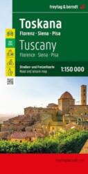 Toszkána - Florenz, Siena, Pisa autós és szabadidő térkép 2023 (ISBN: 9783707922431)