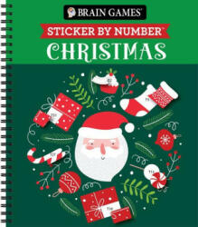Brain Games - Sticker by Number: Christmas (28 Images to Sticker - Santa Cover - Bind Up) - Brain Games, New Seasons (ISBN: 9781639383764)