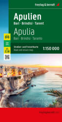 Apulien - Bari - Brindisi - Taranto; Puglia - Bari - Brindisi - Taranto autótérkép (ISBN: 9783707922264)