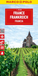 Franciaország térkép Franciaország autós térkép Marco Polo 1: 800 000 2023 (ISBN: 9783575017710)
