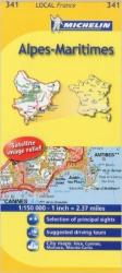 341. Alpes-Maritimes térkép Michelin 1: 150 000 (2008)