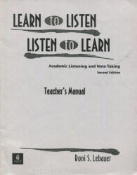 LEARN TO LISTEN LISTEN TO LEARN TRS (ISBN: 9780139194405)