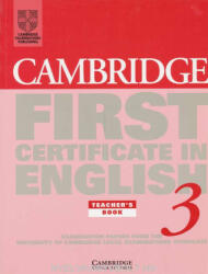 Cambridge First Certificate in English 3 Examination Papers Teacher's book (ISBN: 9780521587259)