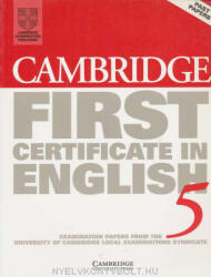 Cambridge First Certificate in English 5 Examination Papers Student's Book (ISBN: 9780521799164)