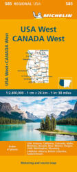 USA - West / Nyugat- Kanada - West / Nyugat - autóstérkép 585 (ISBN: 9782067175259)