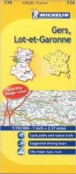 336. Gers, Lot-et-Garonne térkép Michelin 1: 150 000 (2008)