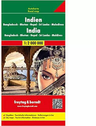 India - Nepál - Banglades - Bhutan - Srí Lanka - autóstérkép (ISBN: 9783707913897)