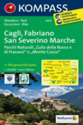 2465. Cagli, Fabriano, San Severino Marche, D/I turista térkép Kompass (2013)