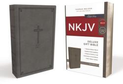 NKJV, Deluxe Gift Bible, Imitation Leather, Gray, Red Letter Edition (ISBN: 9780718075040)