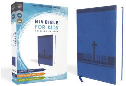 Niv, Bible for Kids, Large Print, Leathersoft, Blue, Red Letter, Comfort Print: Thinline Edition - Zonderkidz (ISBN: 9780310764212)