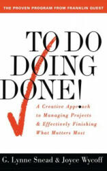 To Do Doing Done - G. Lynne Snead (ISBN: 9780684818870)