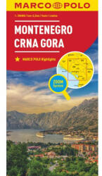 Montenegro autós térkép, Montenegro térkép Marco Polo, Crna Gora 1: 200e (ISBN: 9783829738934)