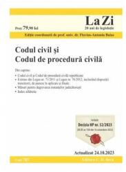 Codul civil si Codul de procedura civila. Actualizat la 24. 10. 2023 (ISBN: 9786061813759)