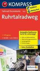 7013. Ruhrtalradweg kerékpáros térkép 1: 50 000 Fahrradtourenkarte (2013)