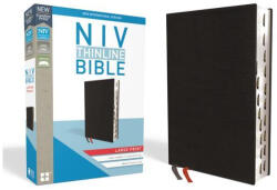 NIV, Thinline Bible, Large Print, Bonded Leather, Black, Indexed, Red Letter Edition - Zondervan (ISBN: 9780310448334)
