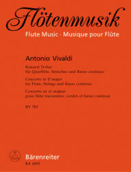 KONZERT D-DUR FÜR QUERFLÖTE, STREICHER UND BC RV 783, KLAVIERAUSZUG (ISBN: 9786390273804)