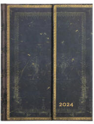 Arabica (Old Leather Collection) Ultra Vertical 12-month Dayplanner 2024 (Wrap Closure) - Paperblanks (2023)